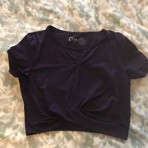 ZYIA blackberry twist crop top